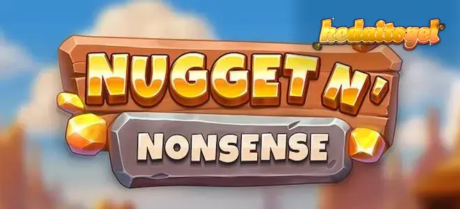 Tampilan visual slot Nugget n’ Nonsense dengan tema tambang yang dinamis